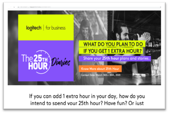 Microsite for online engagement