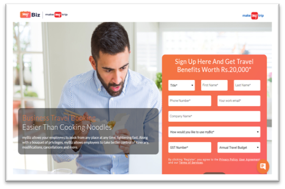Microsite for online engagement