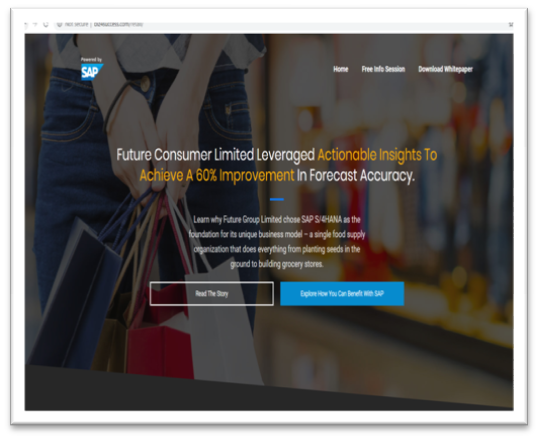 Microsite for online engagement